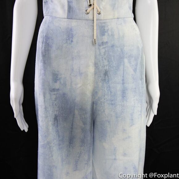 NEW Petersyn Bruna Linen Blend Playsuit in Blue‎ Grotto Size XS - Picture 7 of 15
